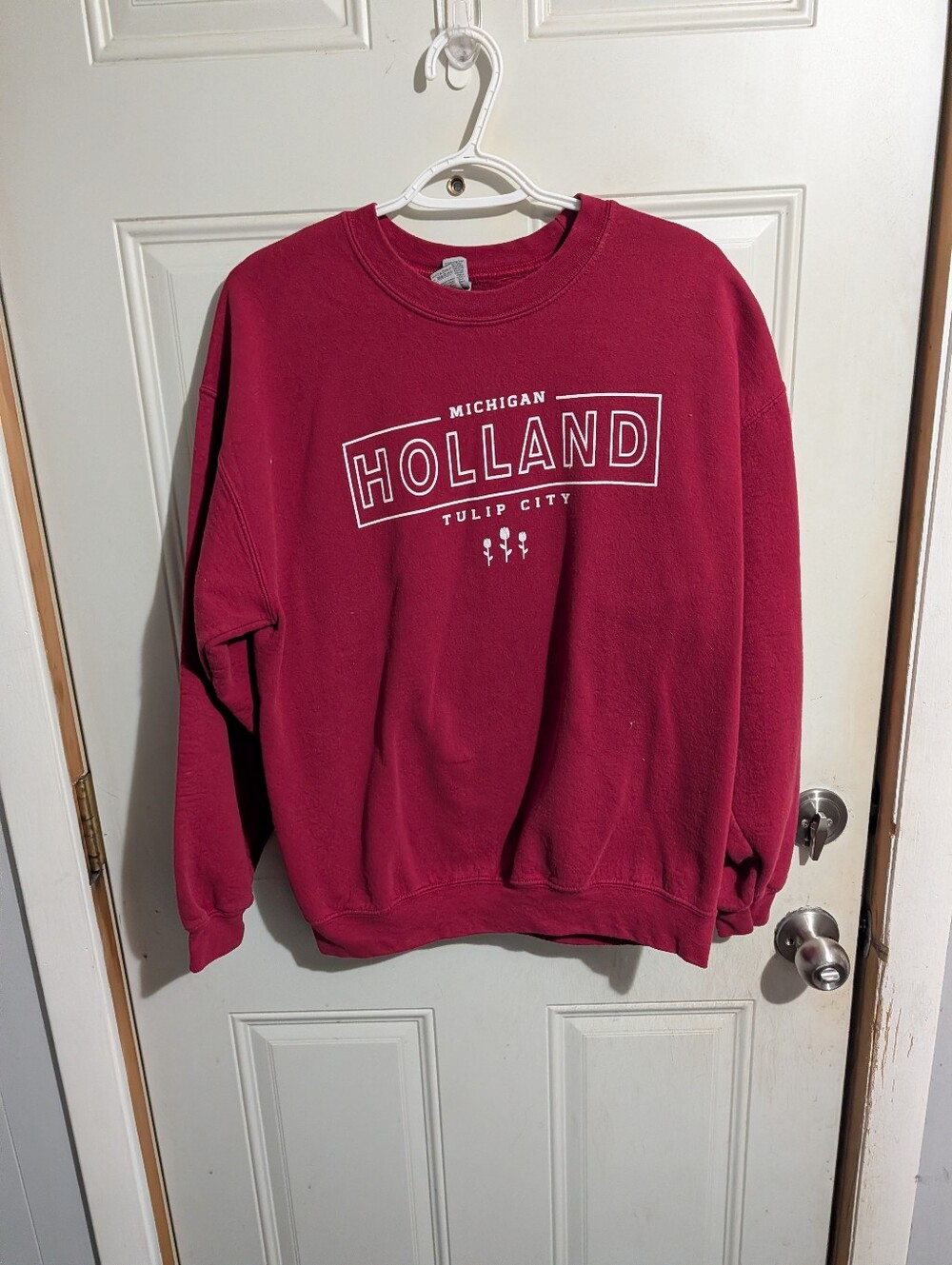 Holland Tulip City Crewneck Sweatshirt - Red